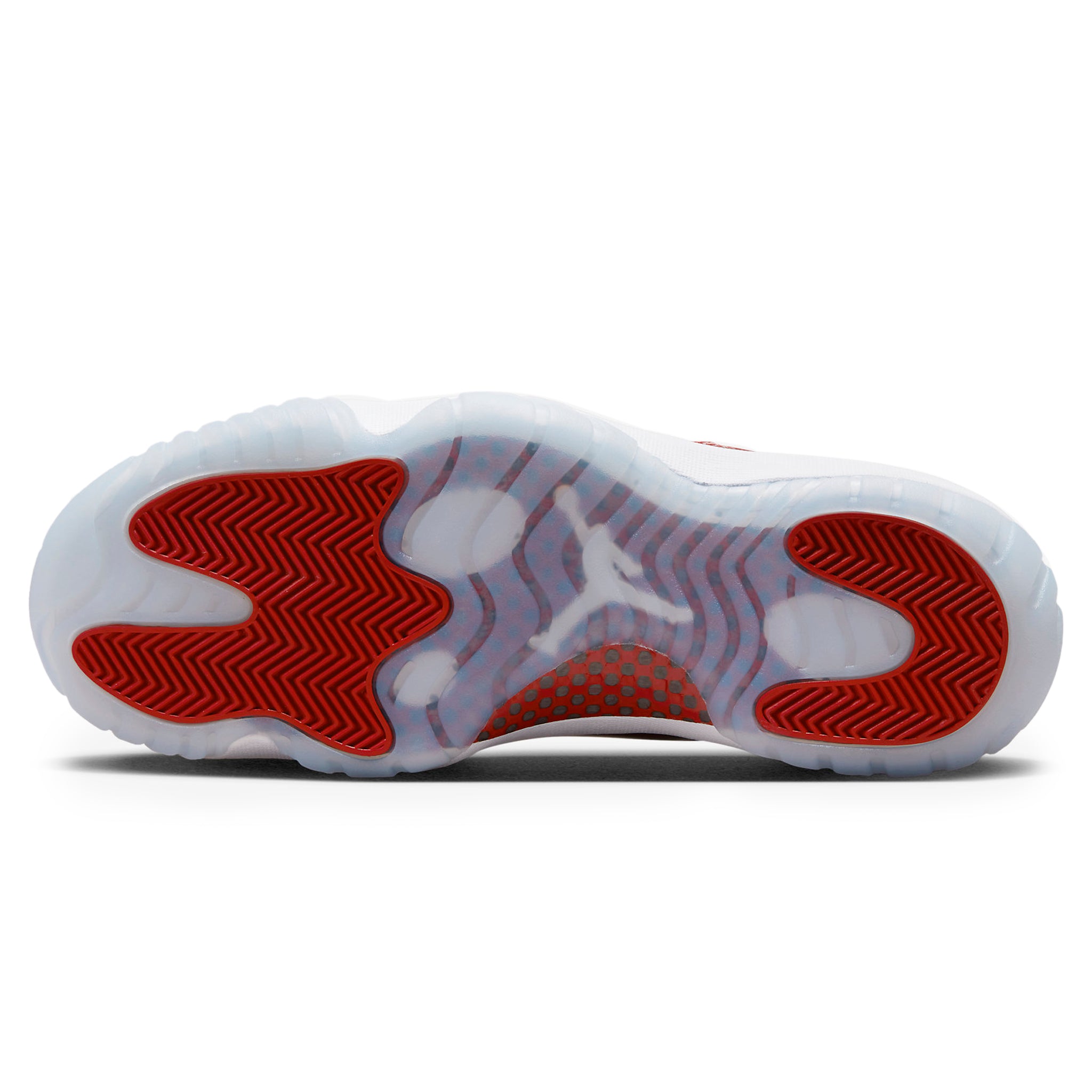 Sole view of Air Jordan 11 Retro Cherry (2022) CT8012-116